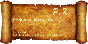 Poduska Katalin névjegykártya